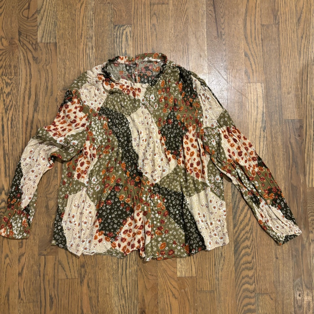 Indigo Soul Boho Patchwork Blouse - image 7